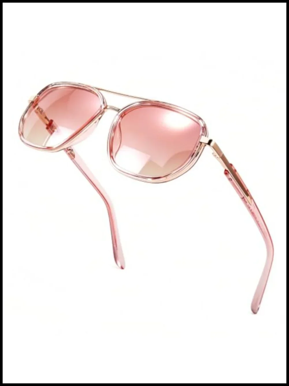 Polarized Aviator Sunglasses TR90 Frame UV400 Double Bridge Pilot Shades